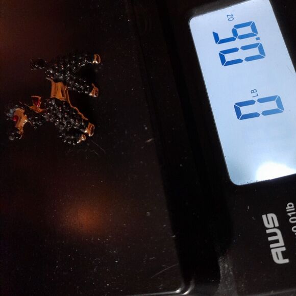 Vintage Black Enamel French Poodle Brooch, Figural Pin - Picture 9 of 9